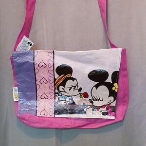 Disney - Subway Pink and Purple Mickey and Minnie Shoulder Bag